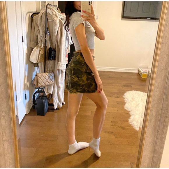 CAMO DENIM SKIRT - Picture 2 of 5